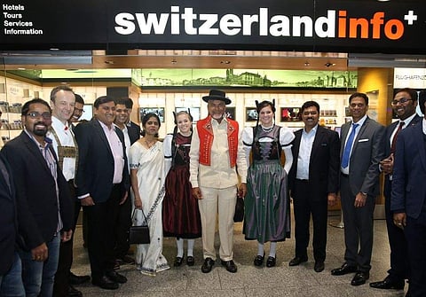 CM N Chandrababu Naidu on his way to Davos in Switzerland on Monday |  express photo