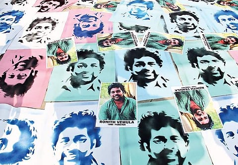 One of the posters put up by students outside UoH on Tuesday | Express photo