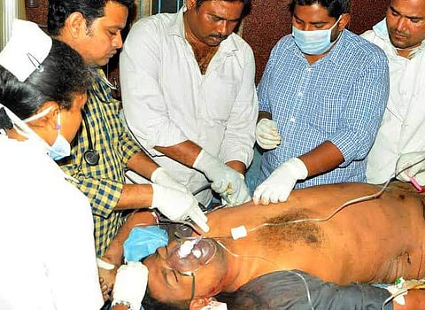 The doctors at KGH took X-ray and conducted other tests on the injured to ascertain the grievous injuries of the patients.