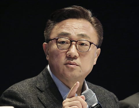 Samsung Electronics's mobile president Koh Dong-jin speaks during a press conference at its headquarters in Seoul, South Korea, Monday, Jan. 23, 2017. | AP