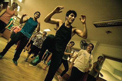 Trainer Bharat Sadana (in front) with his team