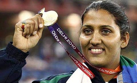 2010 Commonwealth Games discus throw gold medalist Krishna Poonia.(File | PTI)