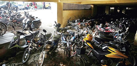 Parking lot at the Thiruvanmiyur MRTS. (File photo)