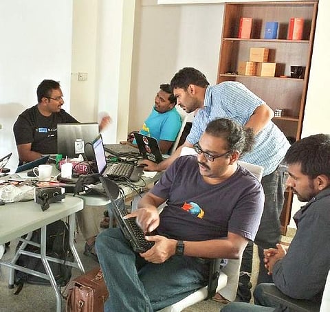 At a company hackathon  Representational image