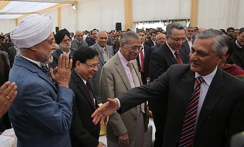 CJI T S Thakur with CJI-designate Justice J S Khehar at a farewell for the former in New Delhi on Tuesday  | shekhar yadav