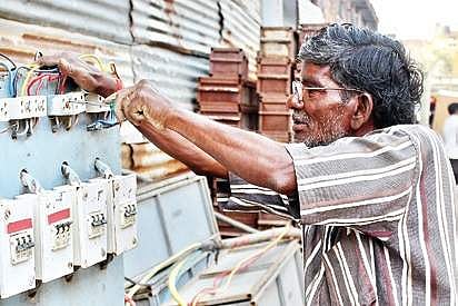Electrician Elumalai at work | Express