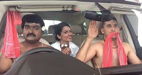 Vijay Chendoor, Sruthi Hariharan and Danish Sait in a mash-up song