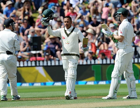 Australia’s Usman Khawaja. | AP