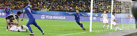 Brazil's Lincoln celebrating after scoring the first goal against Korea (DPR) in the FIFA U-17 at Jawaharlal Nehru International stadium in Kochi |  K ShijitH