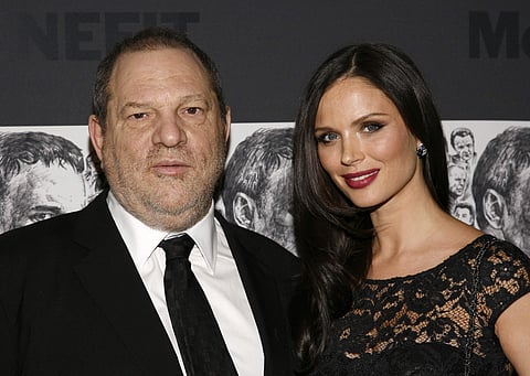 FILE - In this Dec. 3, 2012 file photo, producer Harvey Weinstein, left, and his wife, fashion designer Georgina Chapman attend the Museum of Modern Art Film Benefit Tribute to Quentin Tarantino in New York. | AP