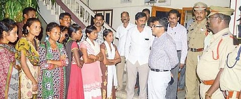 SP CM Trivikram Varma speaks to child labourers rescued on Wednesday | Express