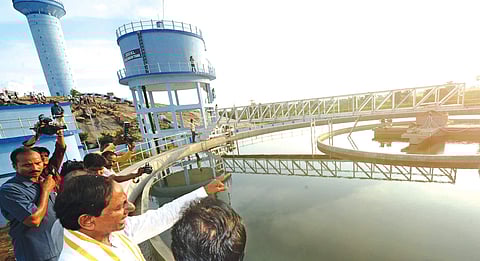 Chief minister K Chandrasekhar Rao inspects Mission Bhagiratha project in Suryapet | Express