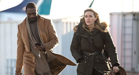 Idris Elba and Kate Winslet in 'The Mountains Between Us'.
