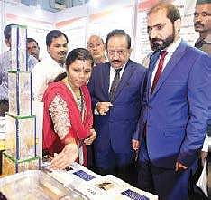 Dr Harsh Vardhan, Union Minister for Science & Technology, checks a stall after inaugurating the India International Science Festival 2017, at Anna University on  Friday. Abdul Latif Roshan, Minister of Higher Education, Afghanistan, is also seen | Martin