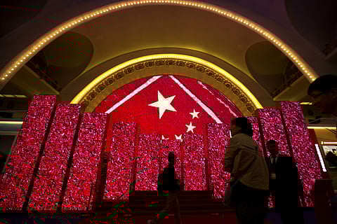 An exhibition at Beijing ahead of a Communist Party congress during which Xi Jinping is expected to be confirmed for a second five-year term as China's head of state. (File photo | AP)
