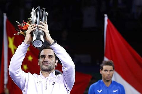 Roger Federer got one over his old rival Rafael Nadal to win the Shanghai Masters 6-4, 6-3 on Sunday in a showdown between the two best players on the planet.|AP
