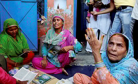 Relatives mourn the death of farmer Mohammad Akhlaq at his home in Bisara village about 45 kilometers 25 miles from New Delhi. | PTI File Photo
