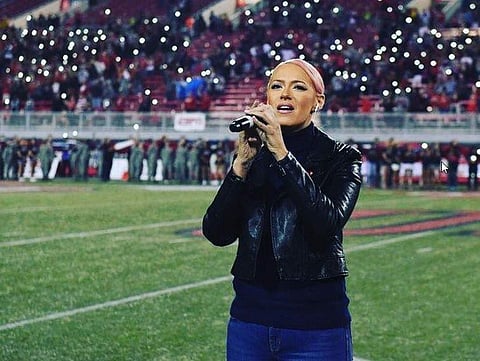 Kaya Jones auditioned and was selected to the Pussycat Dolls in 2003. She quit the group in 2005, claiming that it was no longer fun to be in the band. (Photo | Twitter/Kaya Jones)