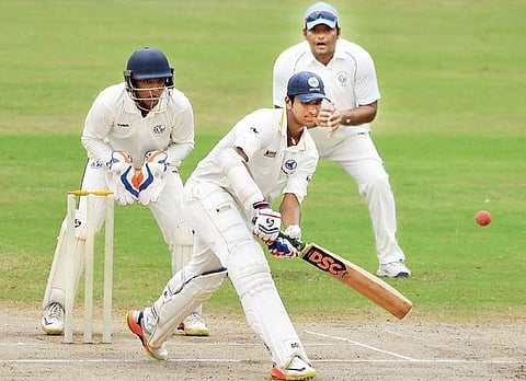 Tamil Nadu’s Washington Sundar was not out on 156 on Sunday | D SAMPATHKUMAR