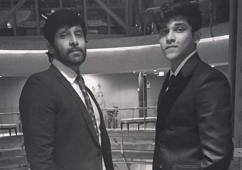 Vikram and son Dhruv | Instagram