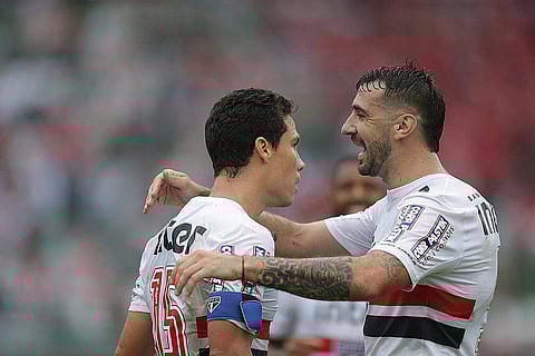 The result at the Pacaembu stadium lifted Sao Paulo to 14th in the 20-team standings while Flamengo remained sixth with eight matches remaining. (Photo | Sao Paulo Twitter)