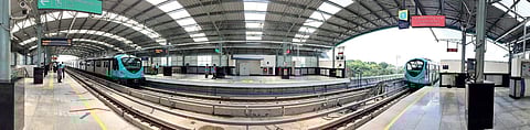 A panoramic view of the Edappally Metro station | Albin Mathew