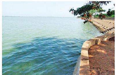 Veeranam lake that was almost dry in the month of February this year is now receiving good amount of inflow.