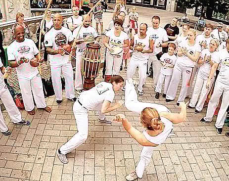 A Capoeira session in progress