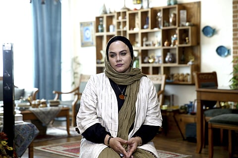 In this Saturday, Oct. 21, 2017 photo, Iranian film director Narges Abyar gives an interview to The Associated Press at her home, in Tehran, Iran. (Photo | Associated Press)