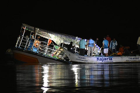 The death toll in the boat capsize incident in Krishna River near Vijayawada in Andhra Pradesh has climbed to 19 following the recovering of three more bodies this morning, an official said. 10 others were feared drowned after a tourist boat packed with 3