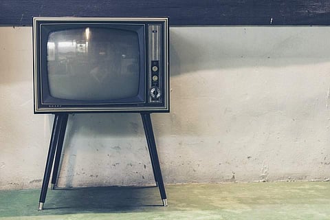 Television image used for representation.