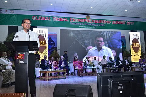 Global Tribal Entrepreneurship Summit organised at Dantewada district in south Chhattisgarh. (By special arrangement)
