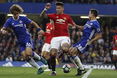 Manchester United’s Marcos Rojo (C) (File | AP)