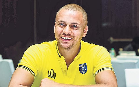 Wes Brown is happy to reconnect with Rene Muelensteen. (Photo | Albin Mathew)