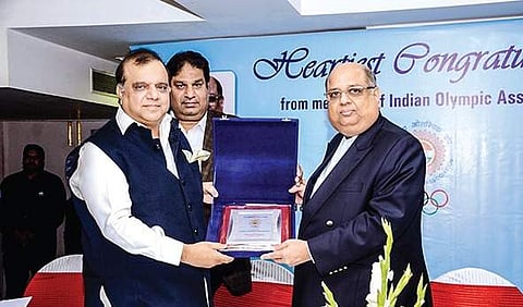 IOA president N Ramachandran (R)| File Photo