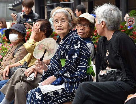 Respect-for-the-Aged-Day file picture: The number of people aged 65 or older in Japan is at a record 32.96 million, accounting for an all-time high of 25.9 percent of the nation's total population, the government announced. | AFP