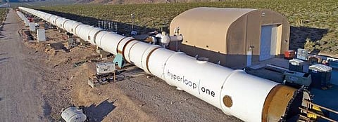 Hyperloop is a mode of public transport where the vehicle resembling a single metro coach travels inside a tube.