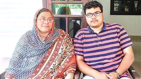 T N M Jawad with his mother Fareeda