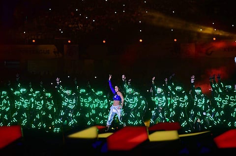 Bollywood superstars Salman Khan and Katrina Kaif rocked the opening ceremony of the Indian Super League (Season 4) in Kochi on Friday, 17 November. (EPS | Albin Mathew)