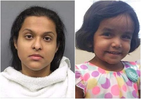 Sini Mathews (@Richardson Police Twitter) and Sherin Mathews (File Photo)