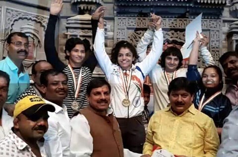 National gold medallist Sakshi Malik (Photo| Twitter/Sakshi Malik)