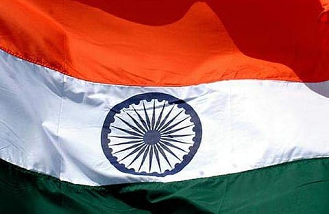 The Indian national flag used for repesentation.