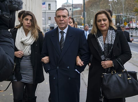 Juan Angel Napout (C) arrives at federal court in the Brooklyn borough of New York | AP