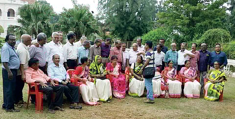 The participants at the college reunion