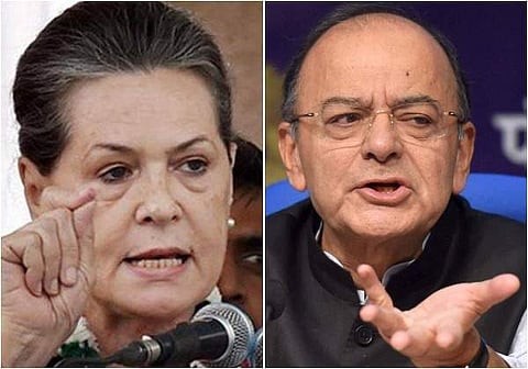 Congress President Sonia Gandhi and Finance Minister Arun Jaitley (File | PTI)