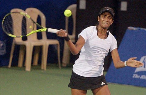 Rutuja Bhosale in action.
