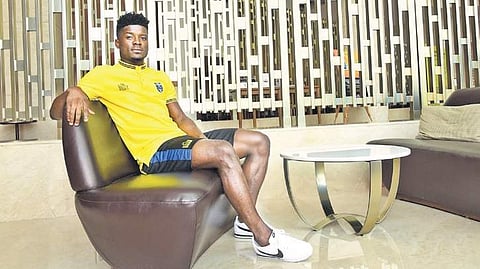 Kerala Blasters midfielder Courage Pekuson | Albin Mathew