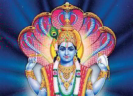 Slaying of the twin demons by Mahavishnu