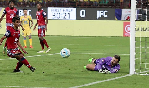 The Blasters were playing their second game at home but failed to take an advantage. | Picture Courtesy: @KeralaBlasters