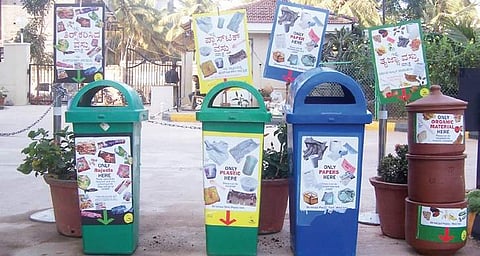 Dustbins will be distributed among people for segregation of garbage: Green for bio-degradable and blue for non-biodegradable, dry waste